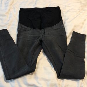 H&M Mama maternity stretchy dark grey jeans Sz 8